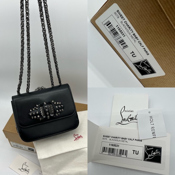 ❌SOLD❌Authentic Christian Louboutin sweet Charity baby calf Paris chain bag - Picture 4 of 17